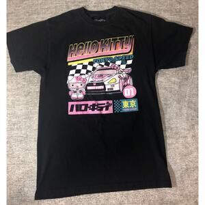 Hello Kitty Sanrio Graphic T-Shirt Small Women’s Pink Black